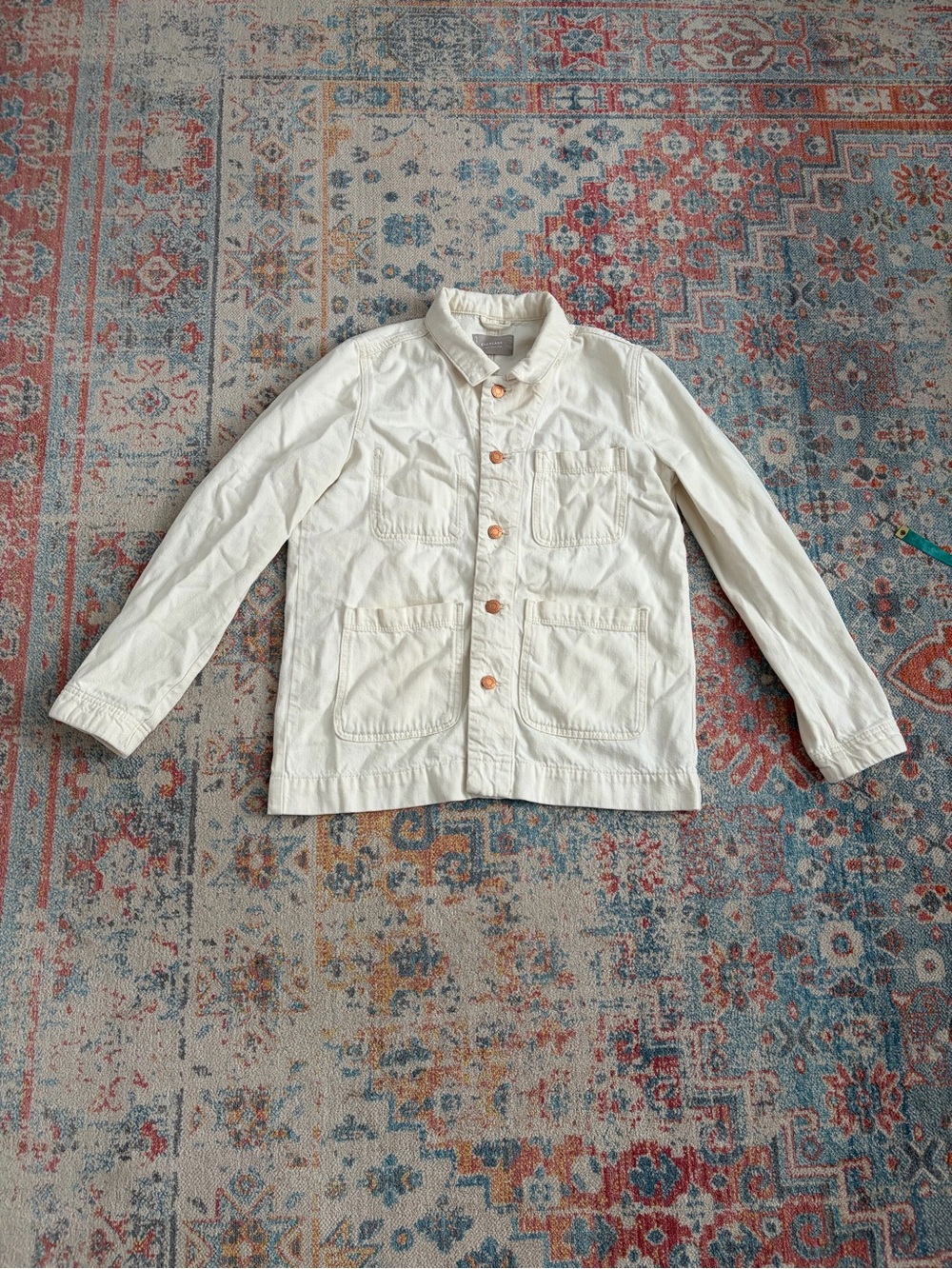 Everlane white denim chore coat